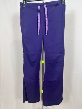MC2 Purple Scrub Pants with Contrasting Drawstring